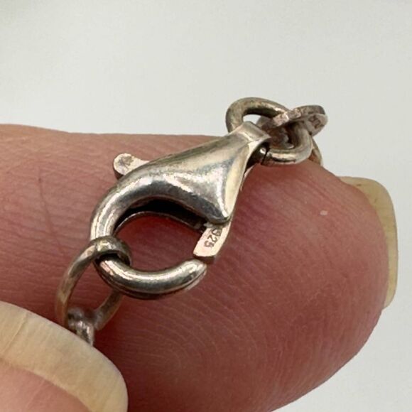 Vintage Sterling Silver Filigree Heart Necklace - Picture 5 of 5